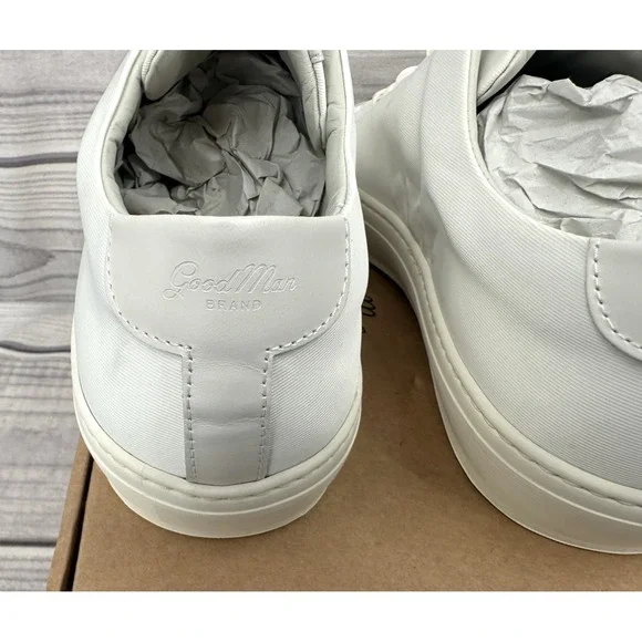 GOOD MAN BRAND LEGACY LO TOP ITALIAN LEATHER SNEAKERS NATURAL MEN'S SIZE 15 - Picture 8 of 10